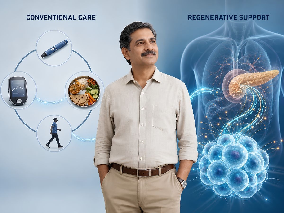 ALIV Therapy Pune doctor consulting a Type 2 diabetes patient about autologous cell therapy